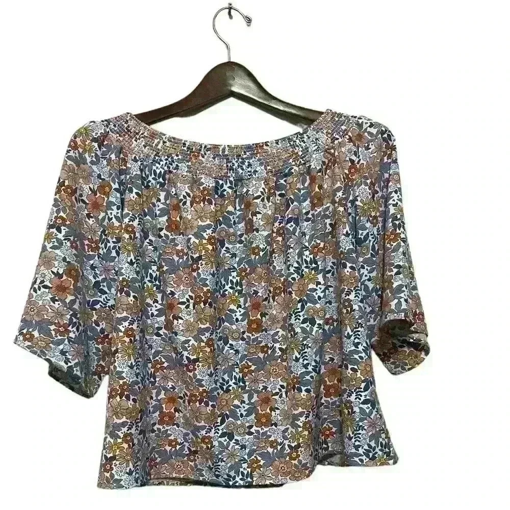 Michelle McDowell Women's Tyler Top Size Small Floral Print With Scoop Neck - Picture 1 of 3